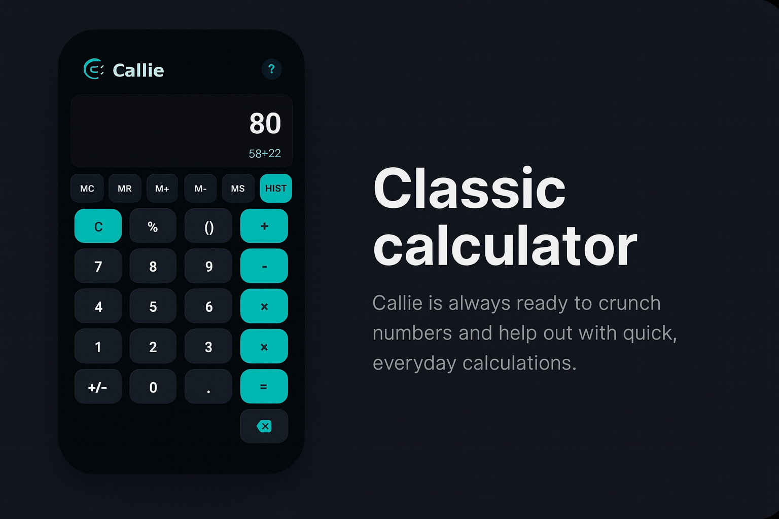 Classic calculator