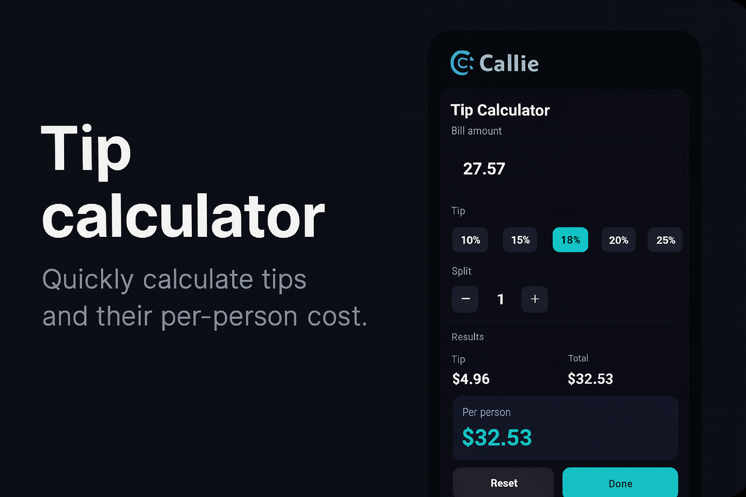Tip calculator